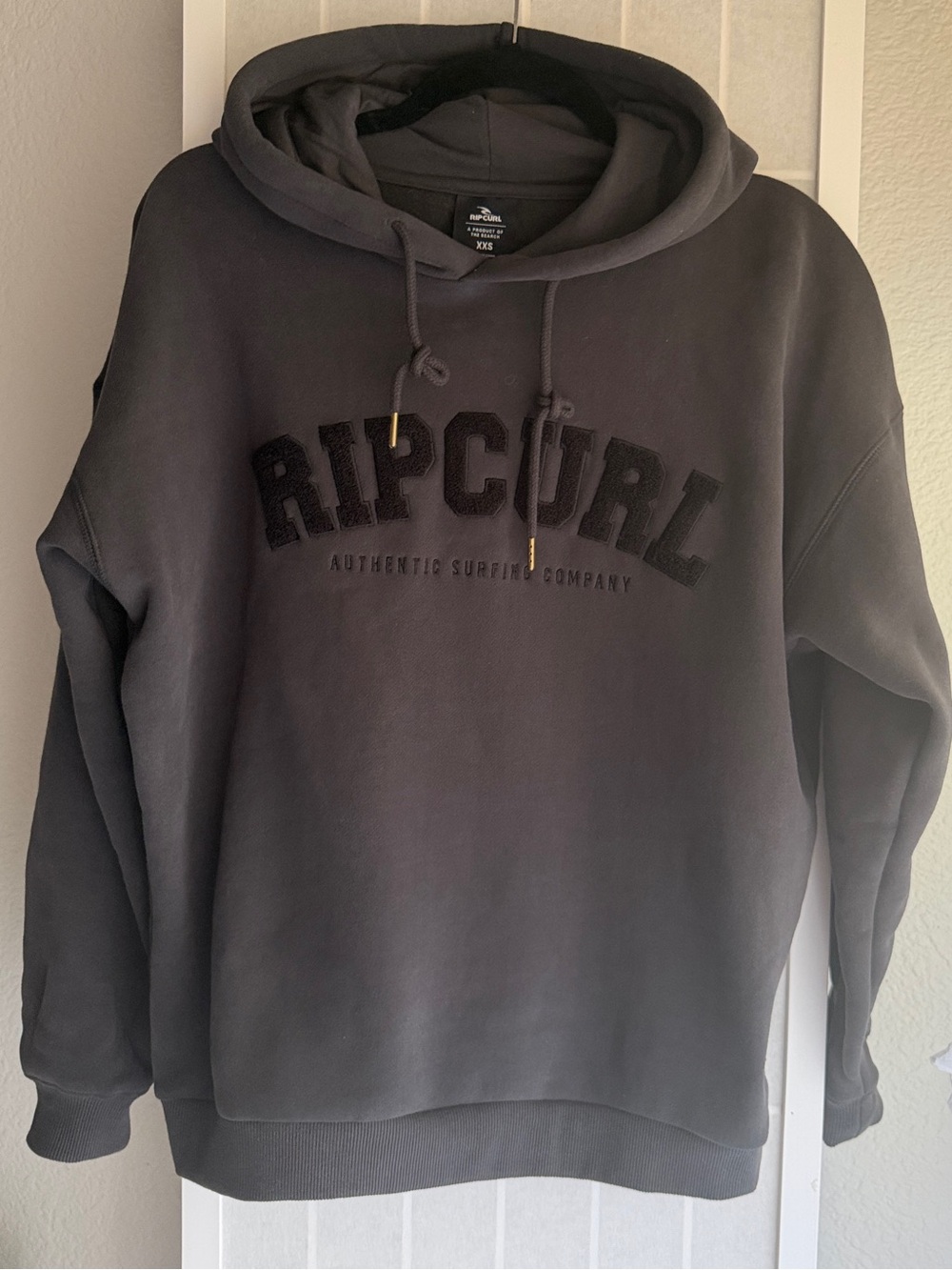 Rip Curl Charcoal Gray Logo Pullover Hoodie